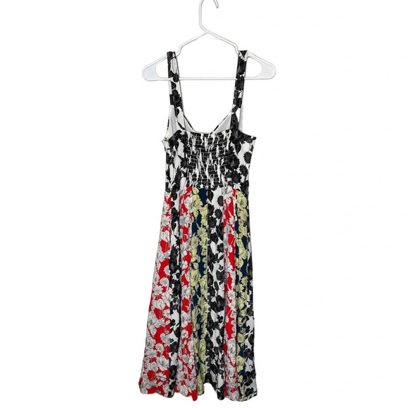 Jason Wu Mix Print A-Line Paneled Sweetheart Dress 100% Silk Size 4 - Picture 4 of 13